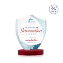 Scudo Shield Full Color Red on Alberton Base Abstract / Misc Crystal Award