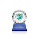 Seville Full Color Blue on Entwhistle Base Circle Crystal Award