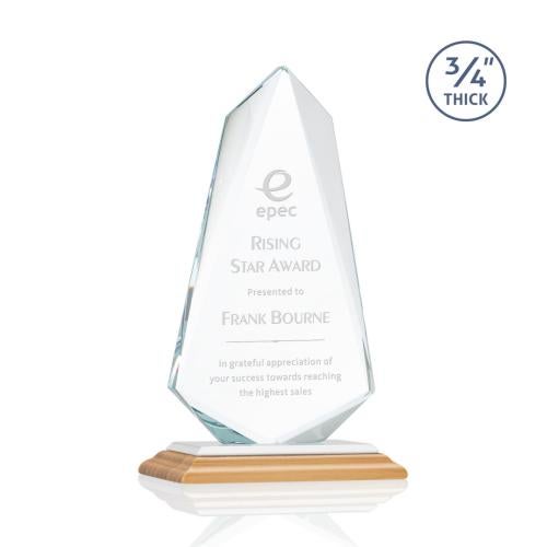 Corporate Awards - Crystal Awards - Sheridan/White Abstract / Misc Bamboo Award