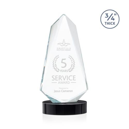 Corporate Awards - Crystal Awards - Sheridan Black on Alberton Oval Base Abstract / Misc Crystal Award