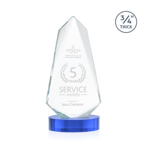 Corporate Awards - Crystal Awards - Sheridan Sky Blue on Alberton Base Abstract / Misc Crystal Award