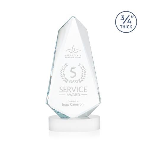 Corporate Awards - Crystal Awards - Sheridan White on Alberton Base Abstract / Misc Crystal Award