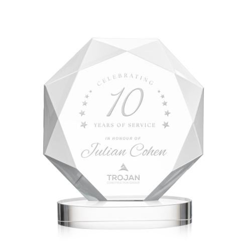 Corporate Awards - Crystal Awards - Kitchener Clear on Alberton Base Crystal Award