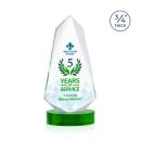 Sheridan Full Color Green on Alberton Base Abstract / Misc Crystal Award