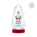 Sheridan Full Color Red on Alberton Base Abstract / Misc Crystal Award