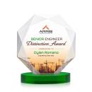 Kitchener Full Color Green on Alberton Base Crystal Award