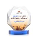 Kitchener Full Color Sky Blue on Alberton Base Crystal Award