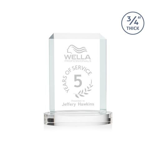 Corporate Awards - Crystal Awards - Dalton Clear on Alberton Base Rectangle Crystal Award