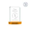 Dalton Amber on Alberton Base Rectangle Crystal Award