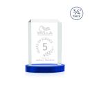 Dalton Blue on Alberton Base Rectangle Crystal Award