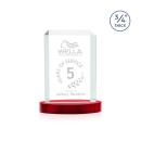 Dalton Red on Alberton Base Rectangle Crystal Award