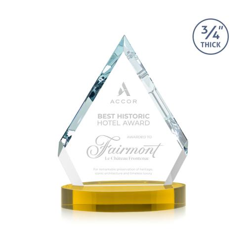 Corporate Awards - Crystal Awards - Apex Gold on Alberton Base Crystal Award