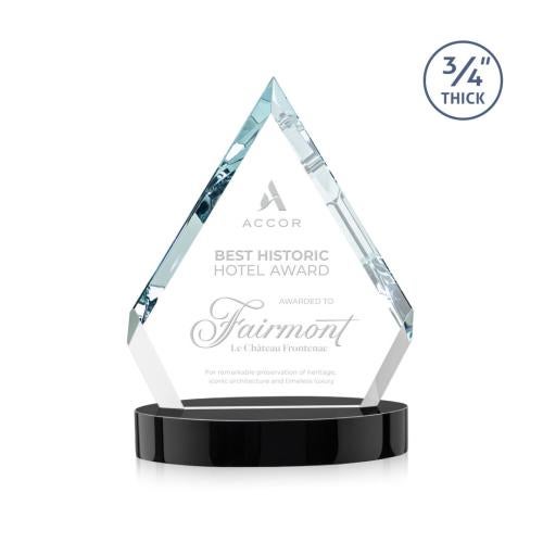 Corporate Awards - Crystal Awards - Apex Black on Alberton Base Crystal Award