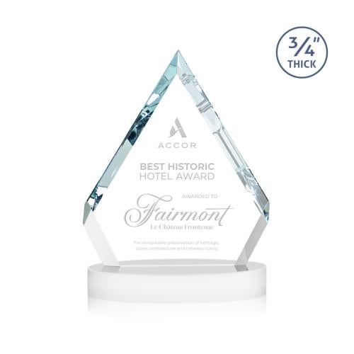 Corporate Awards - Crystal Awards - Apex White on Alberton Base Crystal Award