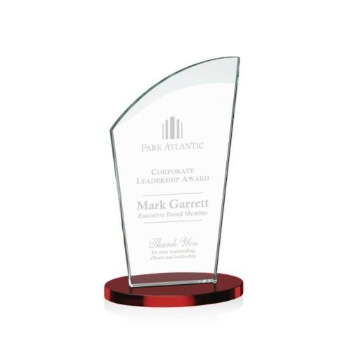 Corporate Awards - Crystal Awards - Tomkins Red Peak Crystal Award