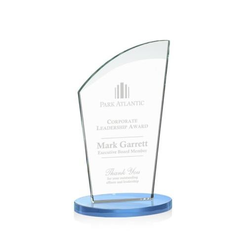 Corporate Awards - Crystal Awards - Tomkins Sky Blue Peak Crystal Award