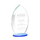 Windermere Sky Blue Flame Crystal Award
