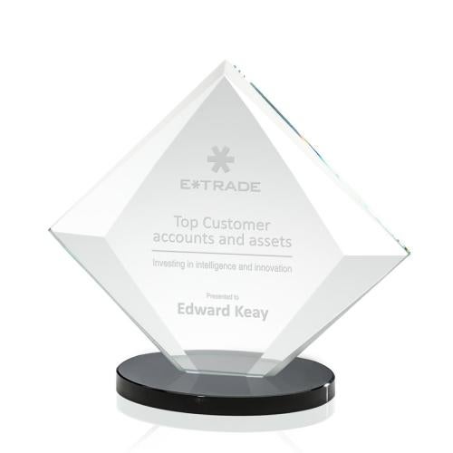 Corporate Awards - Crystal Awards - Teston Black Crystal Award