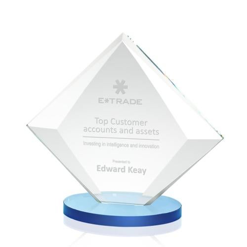Corporate Awards - Crystal Awards - Teston Sky Blue Crystal Award