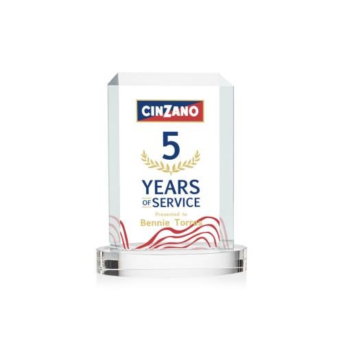 Corporate Awards - Crystal Awards - Dalton Full Color Clear on Alberton Base Rectangle Crystal Award