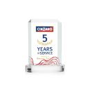 Dalton Full Color Clear on Alberton Base Rectangle Crystal Award