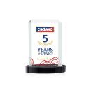 Dalton Full Color Black on Alberton Base Rectangle Crystal Award