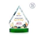 Apex Full Color Green on Alberton Base Crystal Award