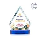 Apex Full Color Blue on Alberton Base Crystal Award