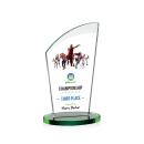 Tomkins Full Color Green Peak Crystal Award