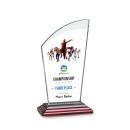 Tomkins Full Color Rosewood Peak Crystal Award