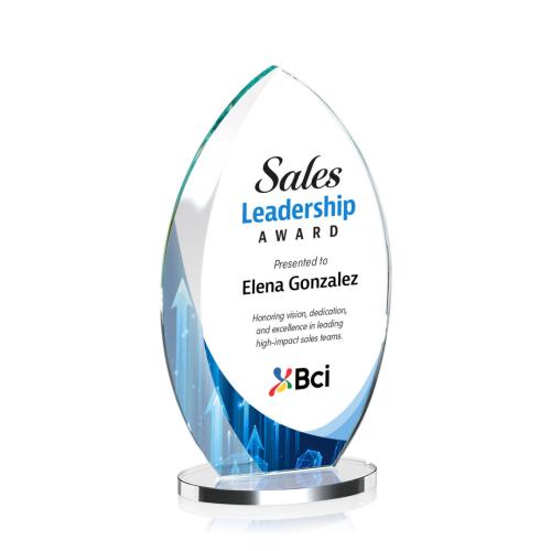 Corporate Awards - Full Color Awards - Windermere Full Color Clear Flame Crystal Award