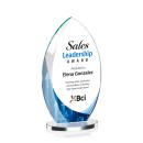 Windermere Full Color Clear Flame Crystal Award