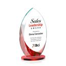 Windermere Full Color Red  Flame Crystal Award