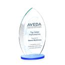 Windermere Full Color Sky Blue Flame Crystal Award