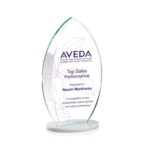 Corporate Awards - Full Color Awards - Windermere Full Color White  Flame Crystal Award