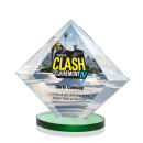 Teston Full Color Green Crystal Award