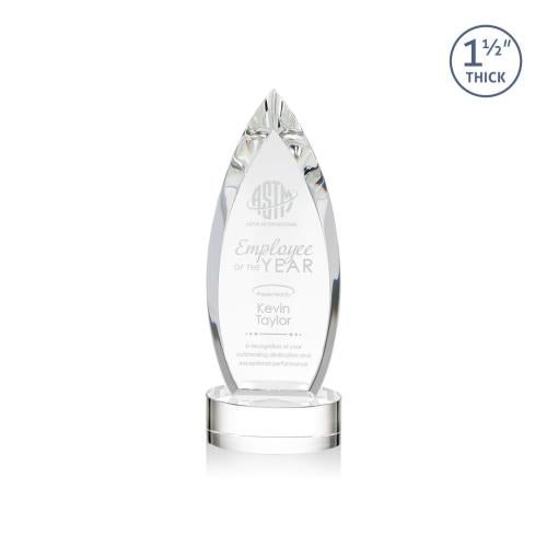 Corporate Awards - Crystal Awards - Fortier Clear Arch & Crescent Crystal Award