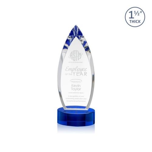 Corporate Awards - Crystal Awards - Fortier Blue Arch & Crescent Crystal Award
