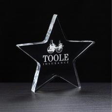 Employee Gifts - Clear Acrylic Star Paper Weight