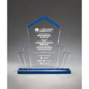 Tower Spotlight Acrylic Awards with Blue Accent