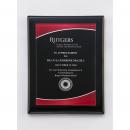 Black Acrylic Piano Finish Plaque with Red Border
