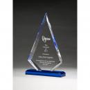 Arrow Series Acrylic Award with Blue Highlights & Blue Base