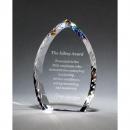Freestanding Optical Crystal Flame Award with Prism Effect