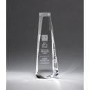 Clear Optical Crystal Tall Obelisk Award