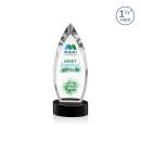 Fortier Full Color Black on Base Arch & Crescent Crystal Award