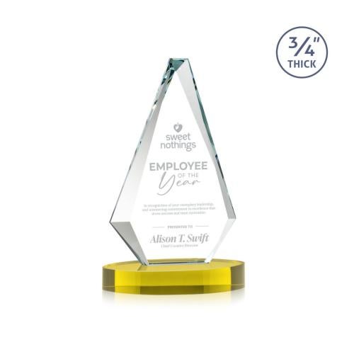 Corporate Awards - Crystal Awards - Windsor Gold on Alberton Base Crystal Award