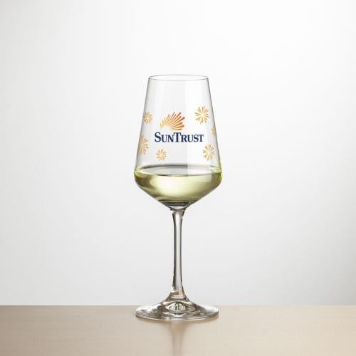 Corporate Recognition Gifts - Etched Barware - Wine Glasses - Cannes Wine - Full Color
