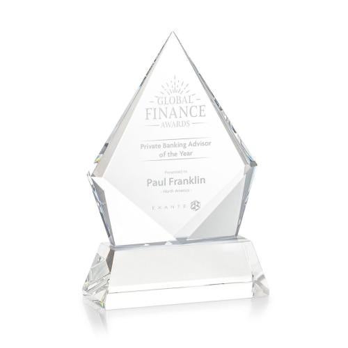 Corporate Awards - Crystal Awards - Shelton Clear on Newhaven Base Crystal Award