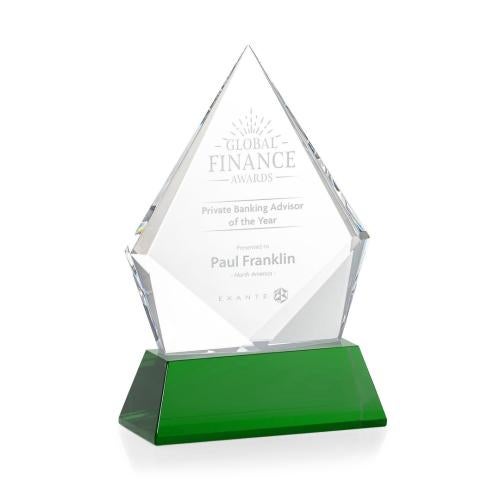Corporate Awards - Crystal Awards - Shelton Green on Newhaven Base Crystal Award