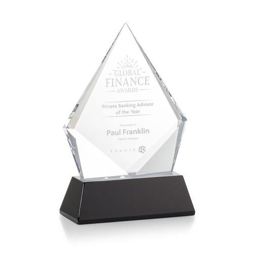 Corporate Awards - Crystal Awards - Shelton Black on Newhaven Base Crystal Award